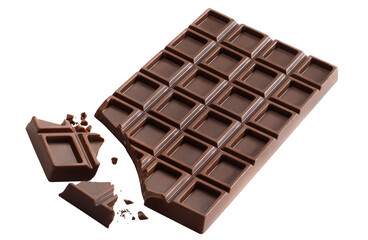Delicious chocolate pieces cut out