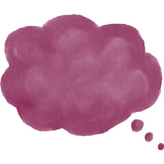 Pink speech bubble watercolor Clipart paper texture