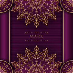 luxury background with golden mandala ornament
