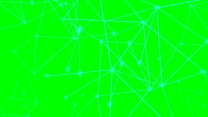 Concept: AI artificial intelligence neural networks, digitalization of the information flow moving through servers in a rack in a data center for inserting on green chroma key screen . Related topics - Powered by Adobe