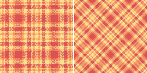 Fabric check pattern of texture seamless vector with a textile tartan plaid background.