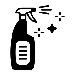 Glass Cleaner Liquid Spray concept, Perc solvent vector icon design, Housekeeping symbol, Office caretaker sign, porter or cleanser equipment stock illustration