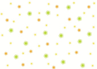seamless pattern with flowers on white background