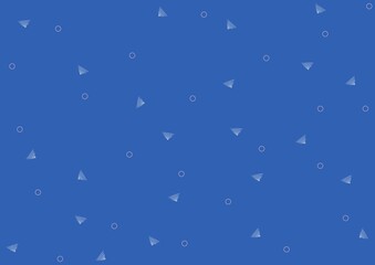 Pattern with small white elements on blue background