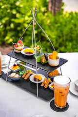 Afternoon tea in Lamai beach resort in Koh Samui, Thailand
