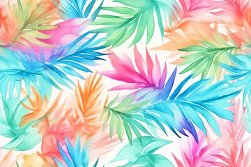 Fototapeta na wymiar Colorful tropical leaves pattern abstract background