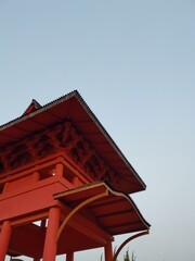 Fototapeta na wymiar pagoda low key