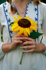 Girl-Ukraine,
Ukrainian woman in a field with a parasol