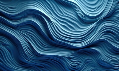  an abstract blue background with wavy lines and curves in the center.  generative ai