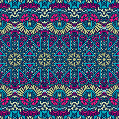 Geometric ethnic print abstract decorative vector seamless ornamental pattern
