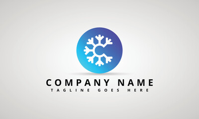 Fototapeta premium Snow Logo Design With Modern Concept Premium Vector