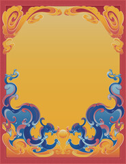 Chinese style dragon pattern design