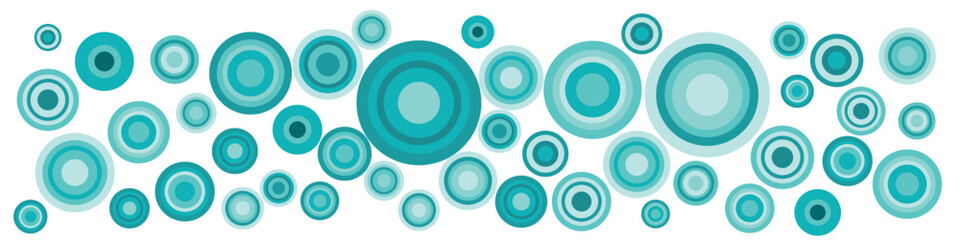Vector circles banner background, soap and water in retro style