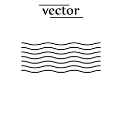 Wave icon vector flat illustration on white background..eps
