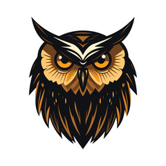 Fototapeta premium Modern abstract vector illustration of owl with brown undertone.