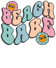 Beach Babe Retro Summer Vibes Summer Holiday