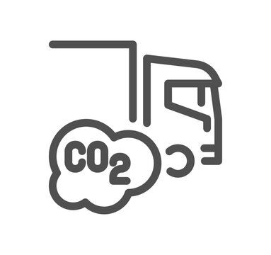 CO2 related icon outline and linear vector.