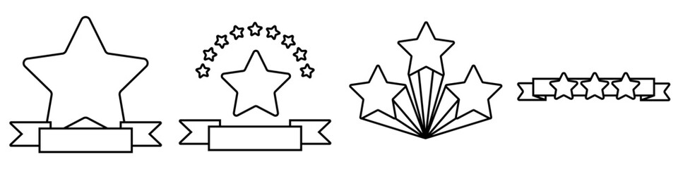 Star icon vector set. rating illustration sign collection. ranking symbol. assessment logo.