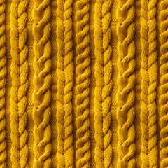 Yellow knitted fabric, seamless pixel perfect pattern texture.