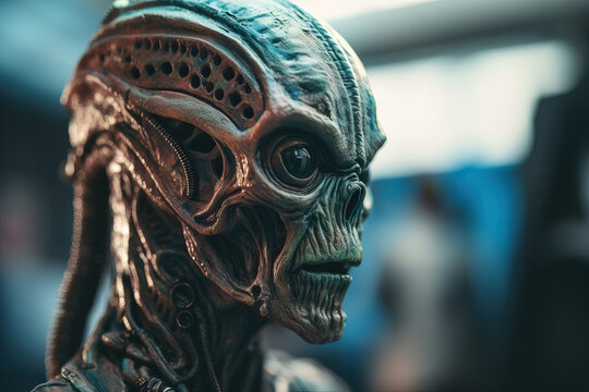 Intriguing Extraterrestrial: A Captivating and Expressive Alien Portrait