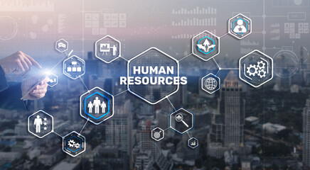 Modern Human Resources Hiring Job Occupation Concept. Business Technology