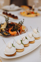 Delicious airy dessert with mint