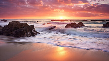 Obraz premium Cinematic Beachscapes Painted with Nature's Palette