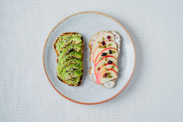 Breakfast Avocado and Honey Apple Toast