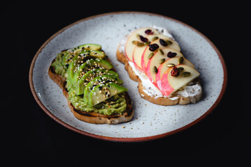 Breakfast Avocado and Honey Apple Toast