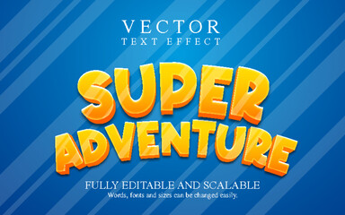 super adventure 3d editable text effect