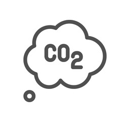 CO2 related icon outline and linear symbol.