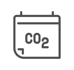 CO2 related icon outline and linear symbol.