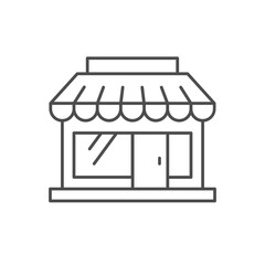 Shop building line outline icon