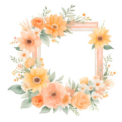 Obraz premium frame with flowers