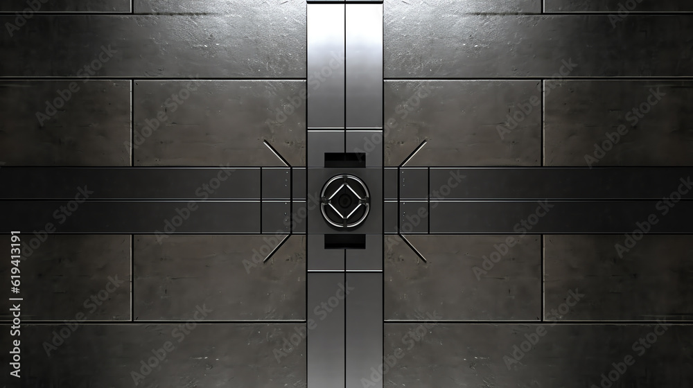 Poster generative ai : hollow modern building floor with black tile
