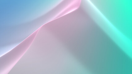 Geometric Object Resembling Mountains or Hills. Simple Colorful Background. 3D rendering