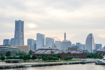 神奈川県横浜市の港の風景