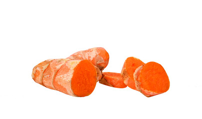 turmeric isolated on white background