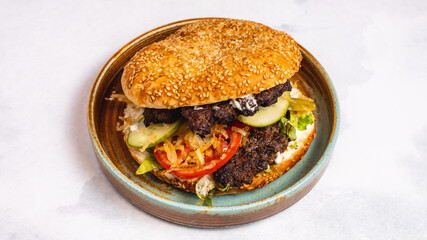 Beef burger isolated