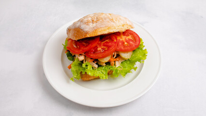 Italian sandwich isolated