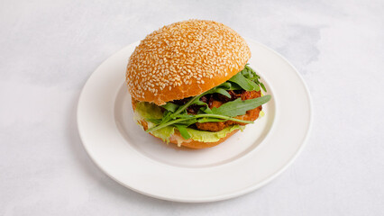 Chicken burger isolated