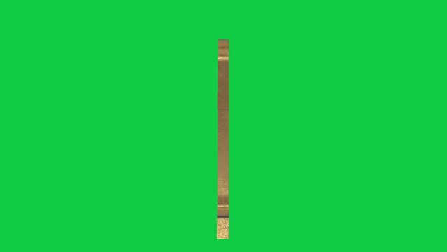 Rotating 3D Guilder Symbol in Green Screen