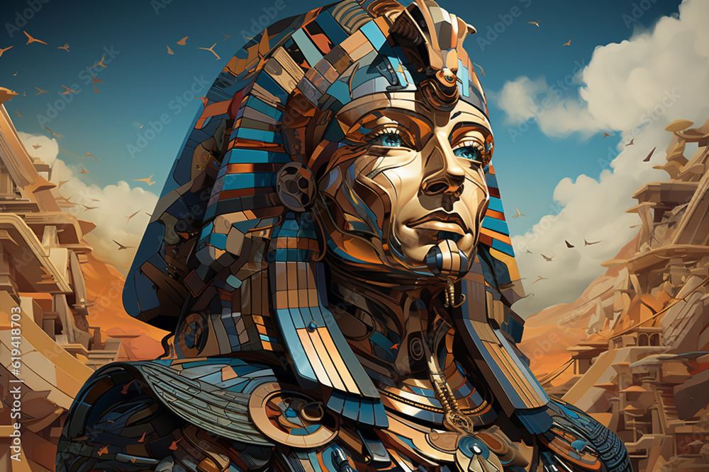 Aufkleber The image combines intricate details, subtle color variations, and repetitive motifs to create a visually intricate and captivating composition.  Generative AI technology.
