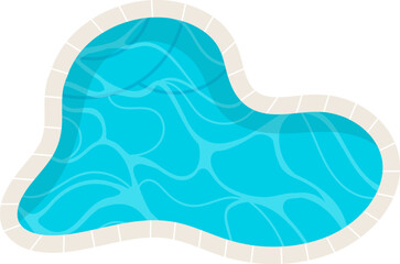 Naklejka premium Swimming Pool Top View