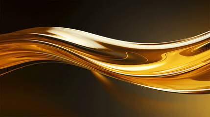 Beauty in Motion, Light Shining on Golding Splash of Oil, Creating Smooth and Elegant Swirls, Ideal for Fuel and Luxury Concepts, generative ai.