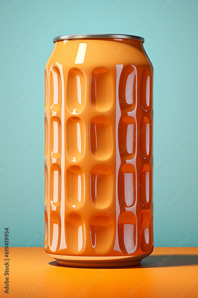 Aufkleber A graphic design of a geometric beer cup, utilizing a combination of angular and curved shapes to create a visually appealing composition.  Generative AI technology.