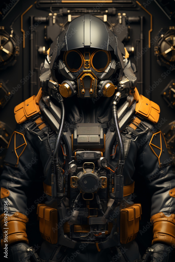 Poster a digital collage of abstract geometric symbols and icons associated with the military. the collage 