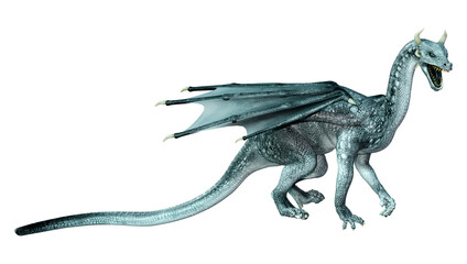 Obraz premium 3D Rendering Fairy Tale Dragon on White