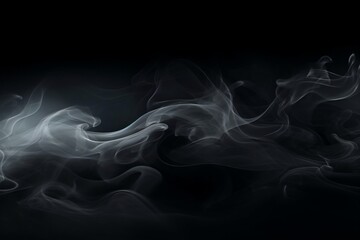 A black background with white smoke. Generative AI