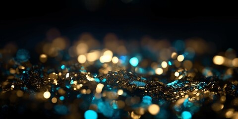 Sequins banner background, New year card with copy space, Generative Ai
